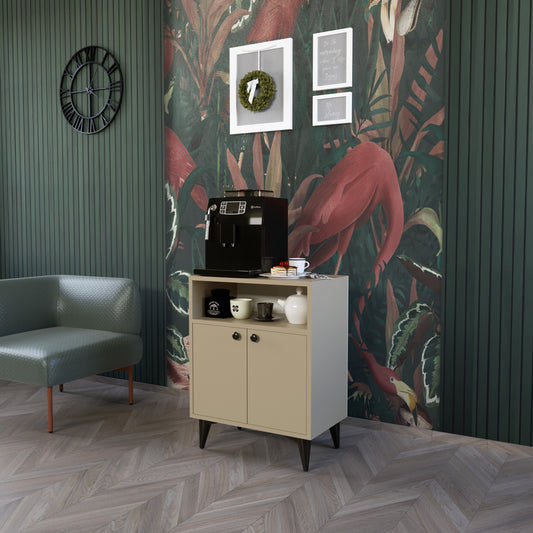 Perlomi 2 Kapaklı Çok Amaçlı Mutfak Erzak Kiler Standı Dolap Sahra PER KHV 002