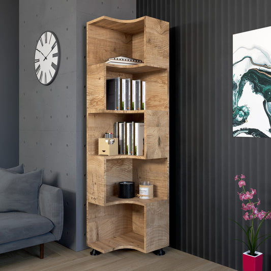 Perlomi Çok Bölmeli Dekoratif Kitaplık Raf Atlantik Çam PER KTP 005