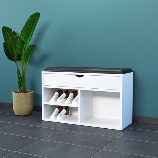 Perlomi Minderli Raflı Çekmeceli Ayakkabılık PER AYK 001