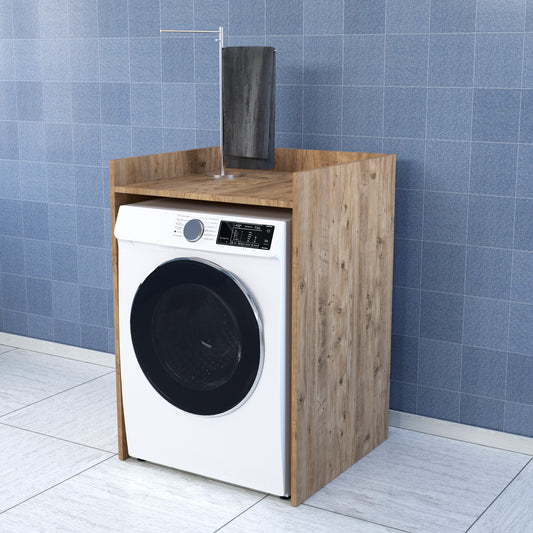 Perlomi Çamaşır Makinası ve Kurutma Makinası Dolabı Ceviz PER CMD 001