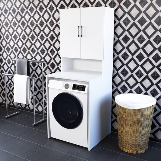 Perlomi Çamaşır Makinesi Dolabı Kurutma Makinası Dolabı Beyaz PER CMD 002